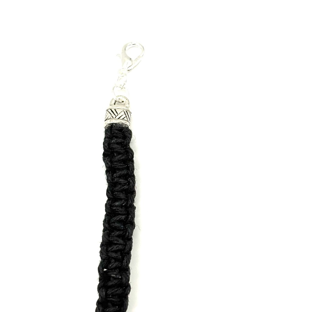 Hand Crafted Black and Silver Celtic Knot Bracelet - Picture 5 of 9